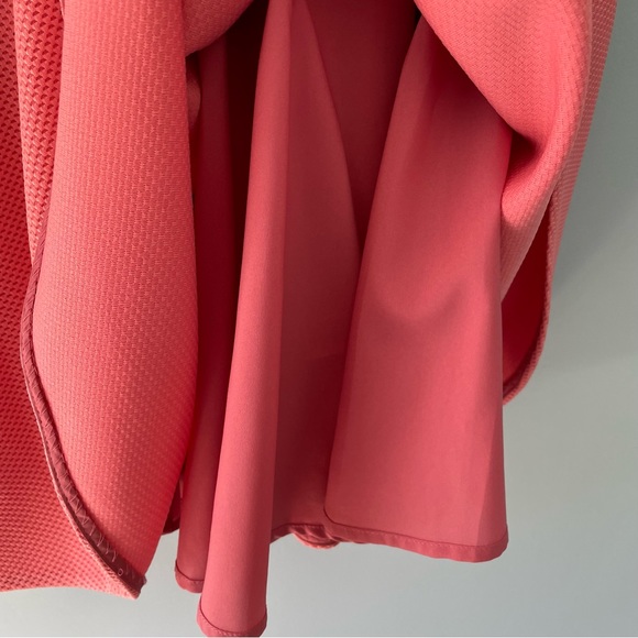 🔻LAST CHANCE🔻 REBECCA TAYLOR Textured Knit Fit and Flare Dress Pink Grapefruit - Picture 9 of 11